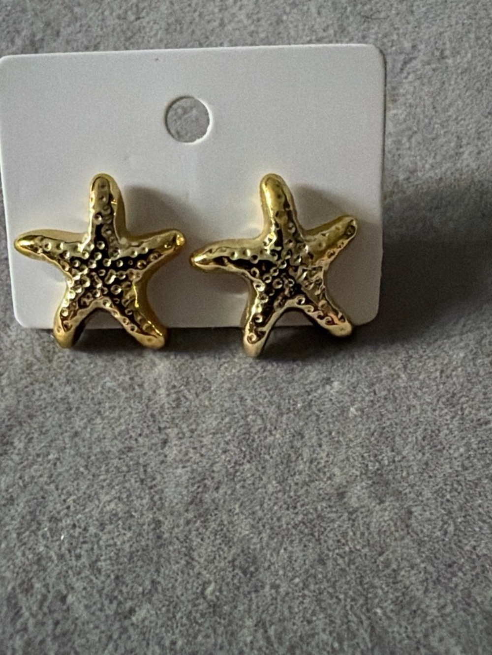 Gold Starfish Stud Earrings for Kids